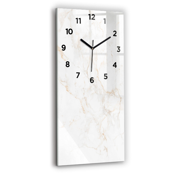 Reloj de vidrio vertical Elegante mármol - espejomat.es