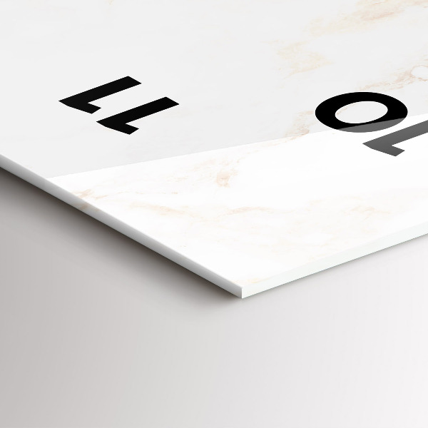 Reloj de vidrio vertical Elegante mármol - espejomat.es