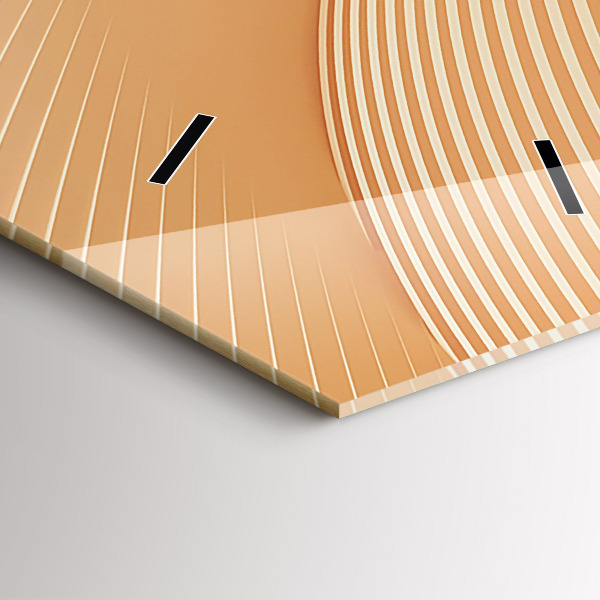 Reloj de vidrio vertical Olas patrón abstracto - espejomat.es