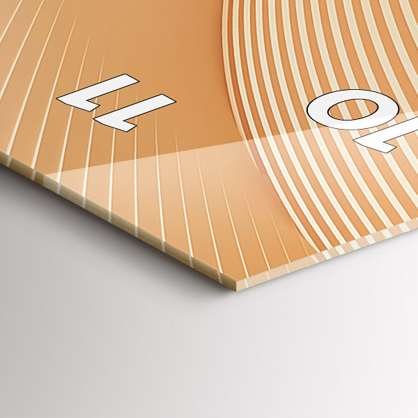 Reloj de vidrio vertical Olas patrón abstracto - espejomat.es