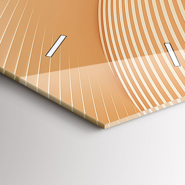 Reloj de vidrio vertical Olas patrón abstracto - espejomat.es