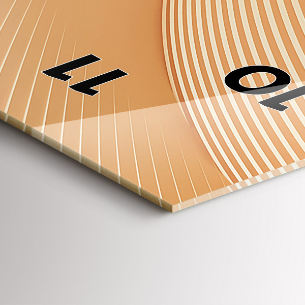 Reloj de vidrio vertical Olas patrón abstracto - espejomat.es