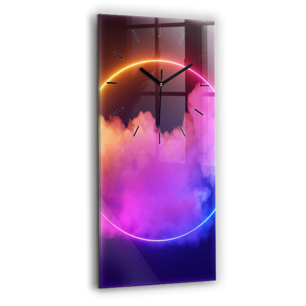 Reloj de cristal vertical Abstracto humo 3D - espejomat.es