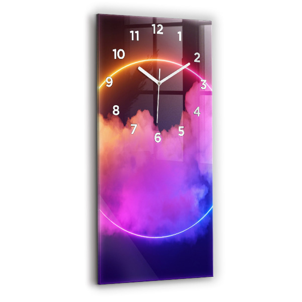 Reloj de cristal vertical Abstracto humo 3D - espejomat.es