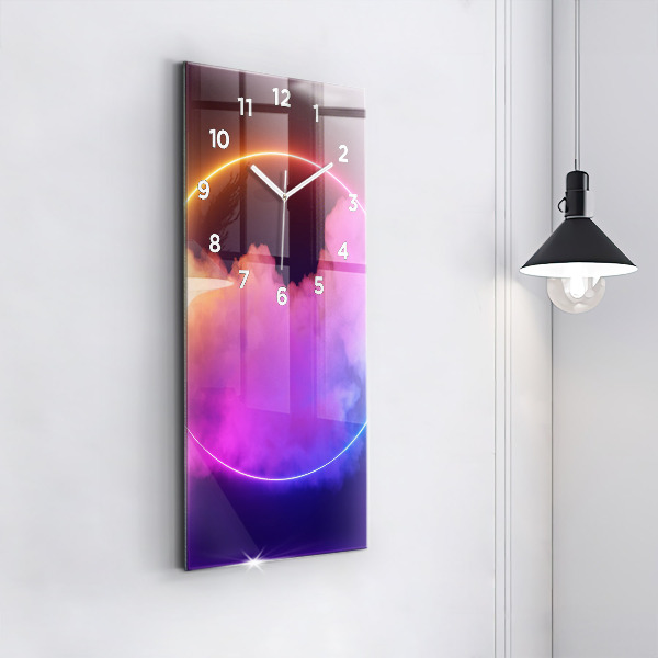 Reloj de cristal vertical Abstracto humo 3D - espejomat.es