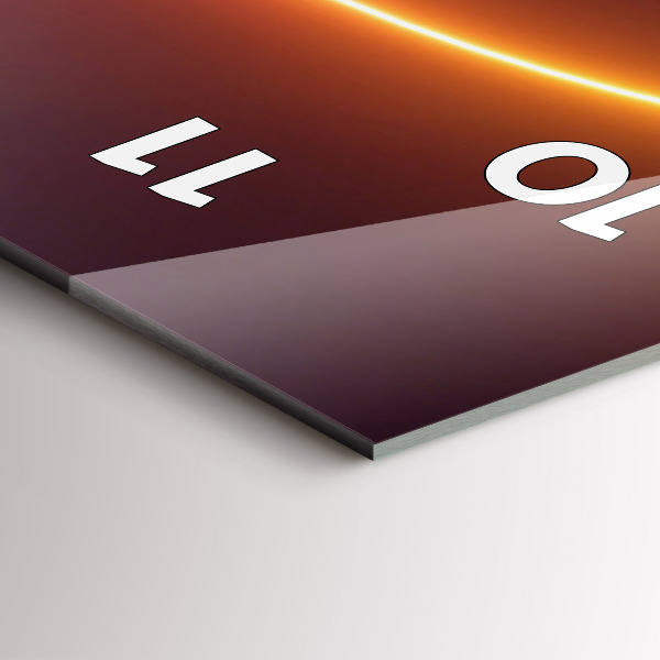 Reloj de cristal vertical Abstracto humo 3D - espejomat.es