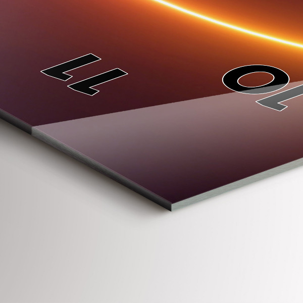 Reloj de cristal vertical Abstracto humo 3D - espejomat.es