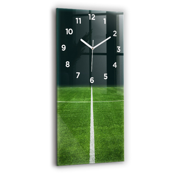 Reloj de cristal vertical Campo de fútbol - espejomat.es
