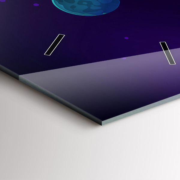 Reloj de cristal vertical Galaxia de planetas - espejomat.es