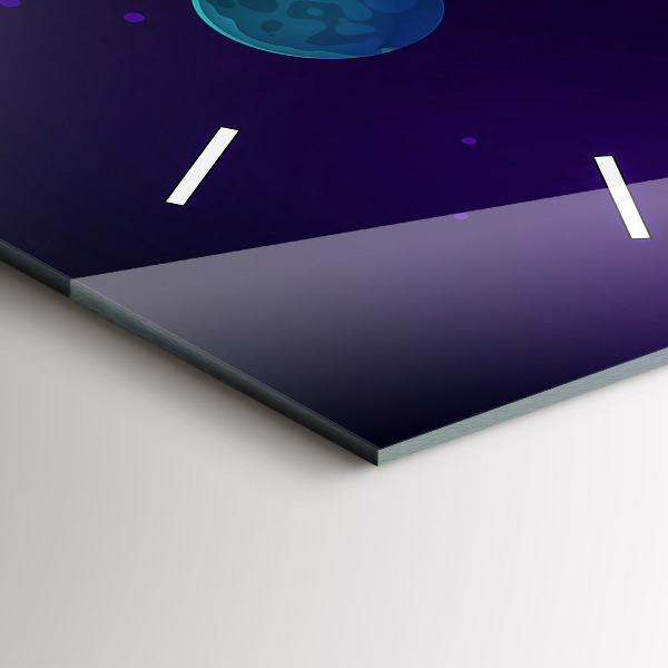 Reloj de cristal vertical Galaxia de planetas - espejomat.es