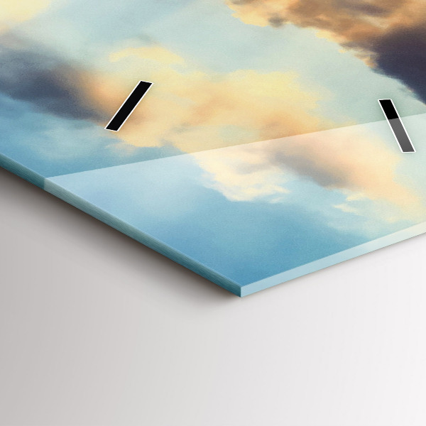 Reloj de vidrio vertical Puesta de sol en la playa - espejomat.es