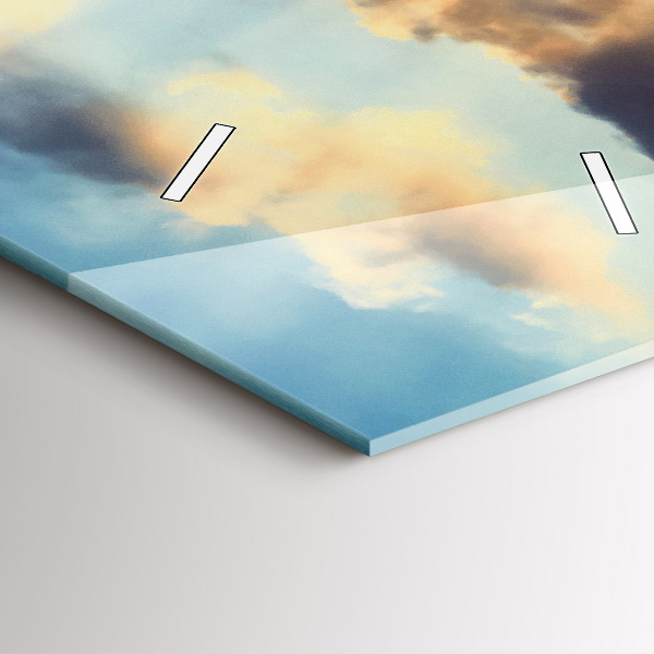 Reloj de vidrio vertical Puesta de sol en la playa - espejomat.es