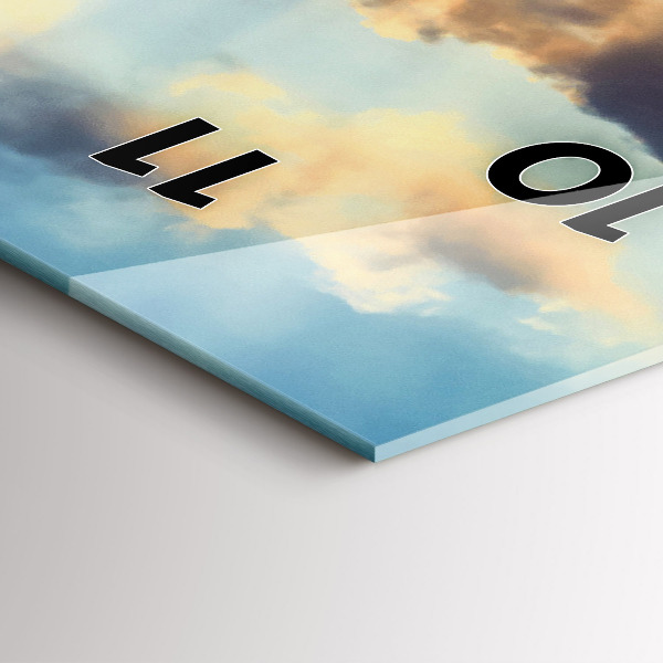 Reloj de vidrio vertical Puesta de sol en la playa - espejomat.es