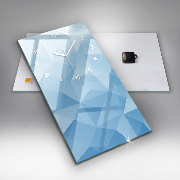 Reloj de cristal vertical Triángulos abstracto - espejomat.es
