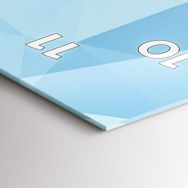 Reloj de cristal vertical Triángulos abstracto - espejomat.es