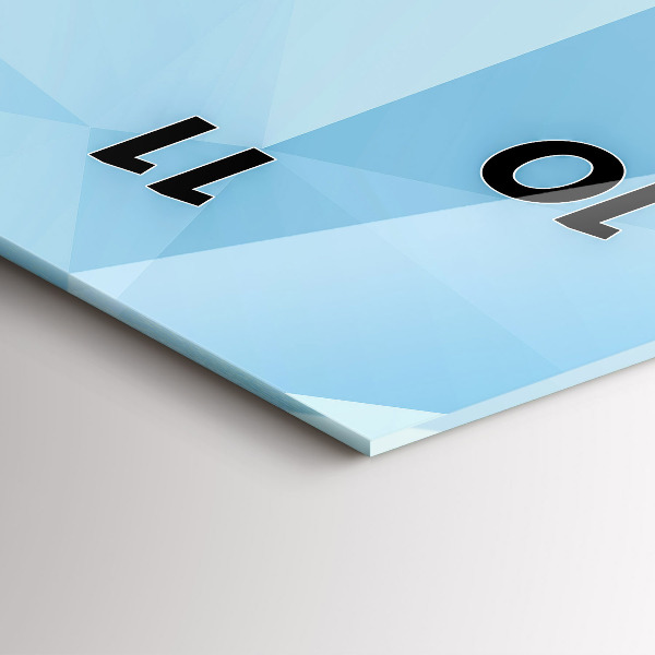 Reloj de cristal vertical Triángulos abstracto - espejomat.es