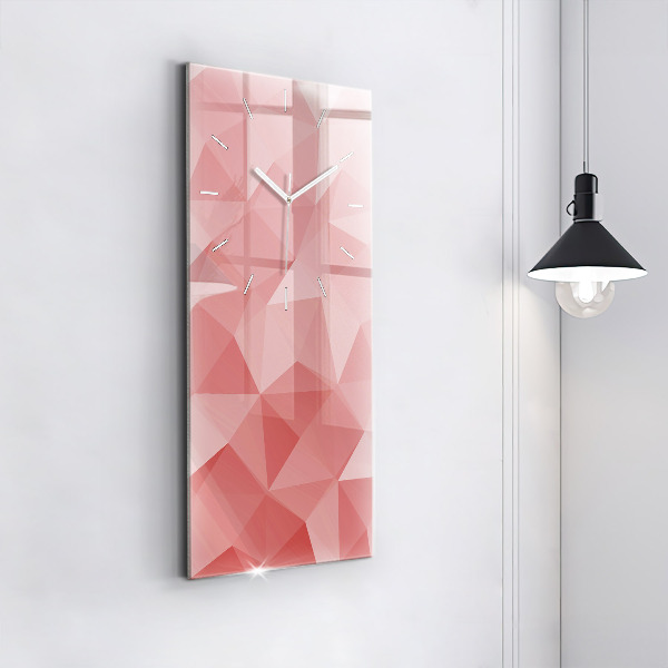 Reloj de vidrio vertical Triángulos abstracto - espejomat.es