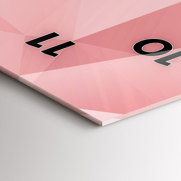 Reloj de vidrio vertical Triángulos abstracto - espejomat.es