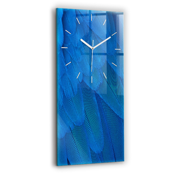 Reloj de vidrio vertical Pluma de ave - espejomat.es