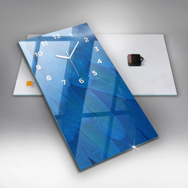 Reloj de vidrio vertical Pluma de ave - espejomat.es