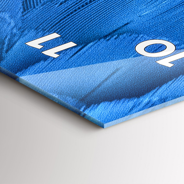 Reloj de vidrio vertical Pluma de ave - espejomat.es