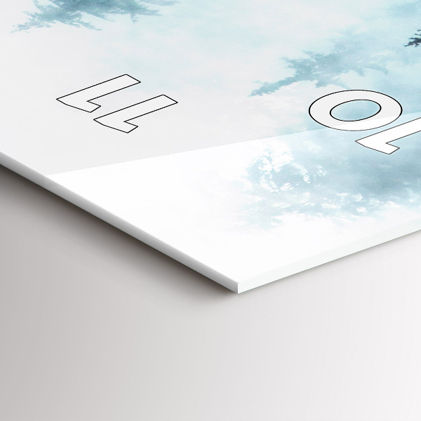 Reloj de vidrio vertical Bosque brumoso - espejomat.es