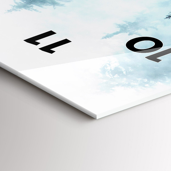 Reloj de vidrio vertical Bosque brumoso - espejomat.es