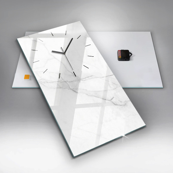 Reloj de cristal vertical Mármol decorativo - espejomat.es