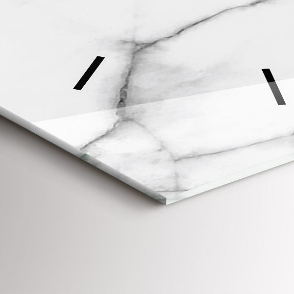 Reloj de cristal vertical Mármol decorativo - espejomat.es