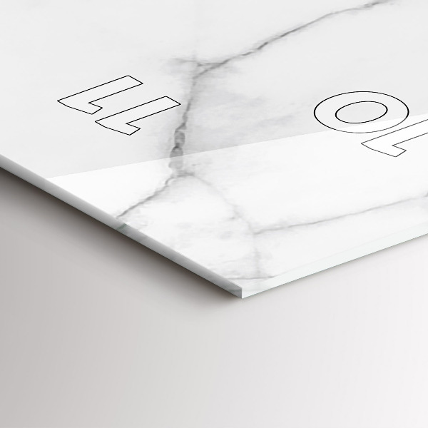 Reloj de cristal vertical Mármol decorativo - espejomat.es