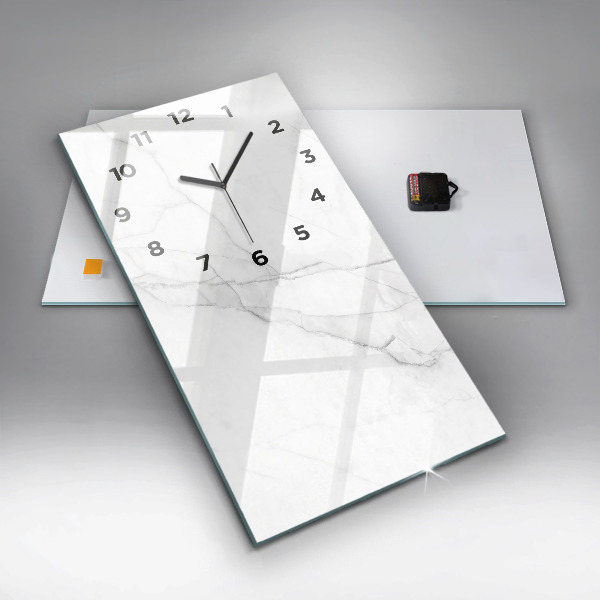 Reloj de cristal vertical Mármol decorativo - espejomat.es