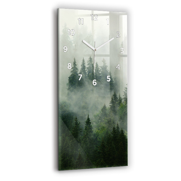 Reloj de cristal vertical Bosque brumoso - espejomat.es