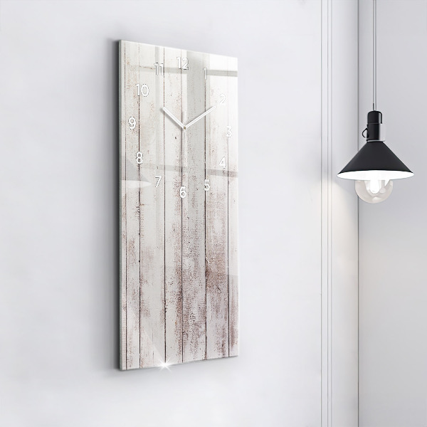 Reloj vertical Tablas de madera clara - espejomat.es