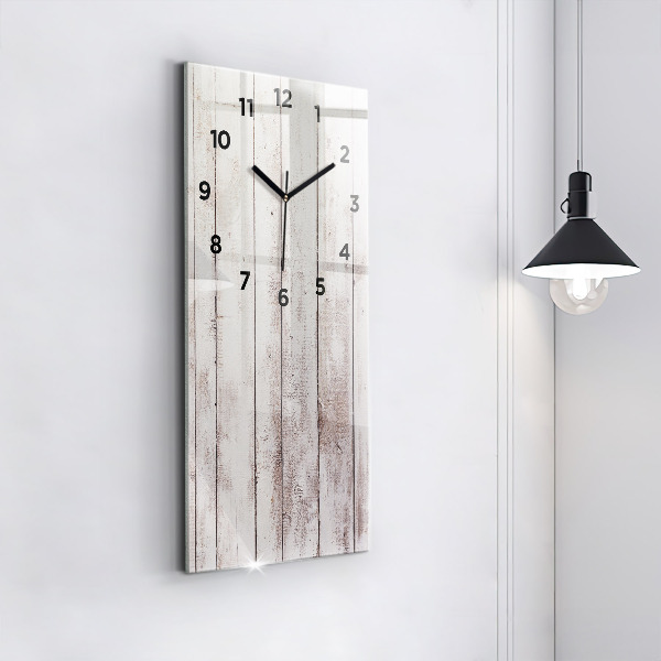 Reloj vertical Tablas de madera clara - espejomat.es