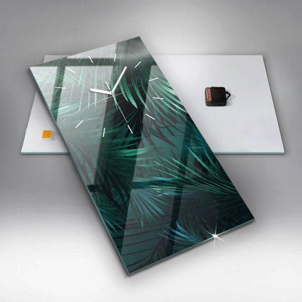 Reloj vertical Hojas tropicales - espejomat.es