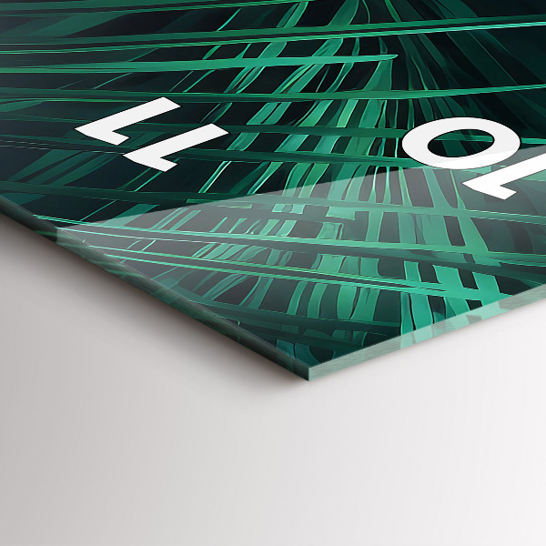 Reloj vertical Hojas tropicales - espejomat.es