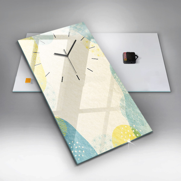 Reloj de cristal vertical Patrón marco - espejomat.es