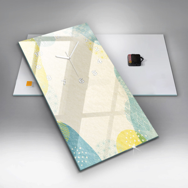 Reloj de cristal vertical Patrón marco - espejomat.es