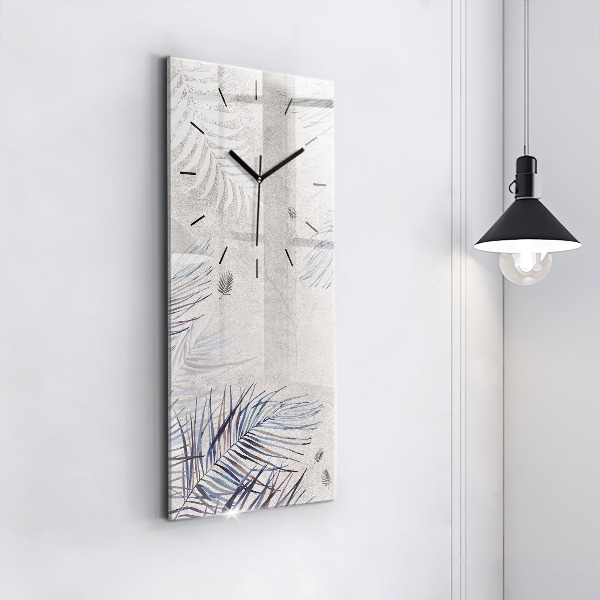 Reloj de cristal vertical Hoja de palmera - espejomat.es