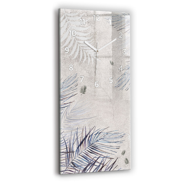 Reloj de cristal vertical Hoja de palmera - espejomat.es