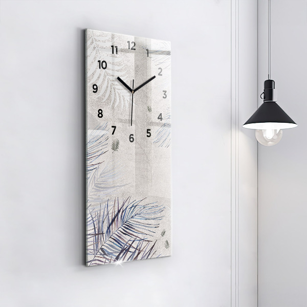 Reloj de cristal vertical Hoja de palmera - espejomat.es