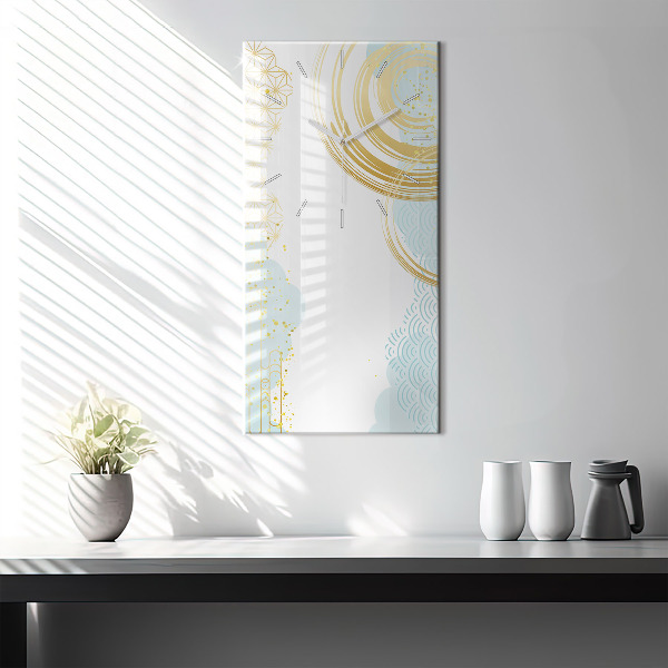 Reloj de vidrio vertical Patrón decorativo - espejomat.es