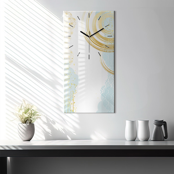Reloj de vidrio vertical Patrón decorativo - espejomat.es