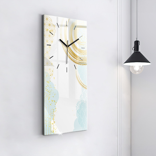 Reloj de vidrio vertical Patrón decorativo - espejomat.es