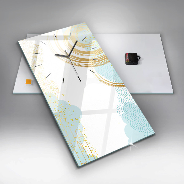 Reloj de vidrio vertical Patrón decorativo - espejomat.es
