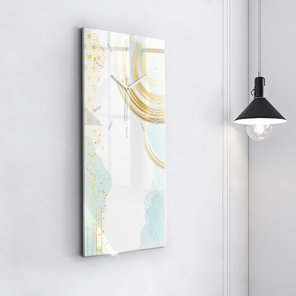 Reloj de vidrio vertical Patrón decorativo - espejomat.es