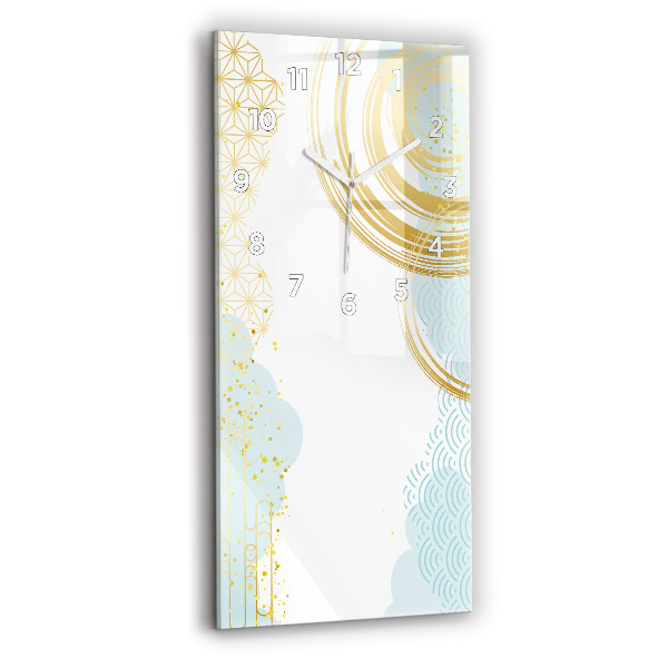 Reloj de vidrio vertical Patrón decorativo - espejomat.es
