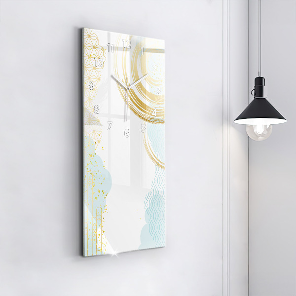 Reloj de vidrio vertical Patrón decorativo - espejomat.es