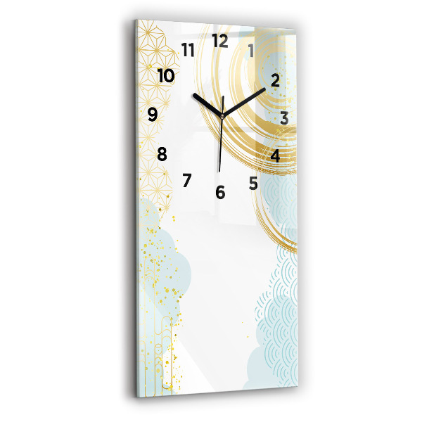 Reloj de vidrio vertical Patrón decorativo - espejomat.es