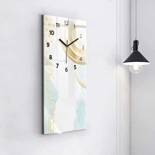 Reloj de vidrio vertical Patrón decorativo - espejomat.es